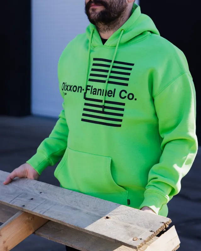 Black Streamline Pullover Hoodie - Safety Green made by Dixxon