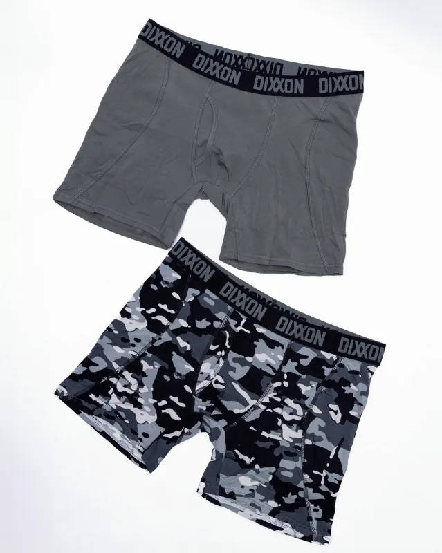 Black Camo Cotton Stretch 2pk Boxer Briefs sold by Dixxon