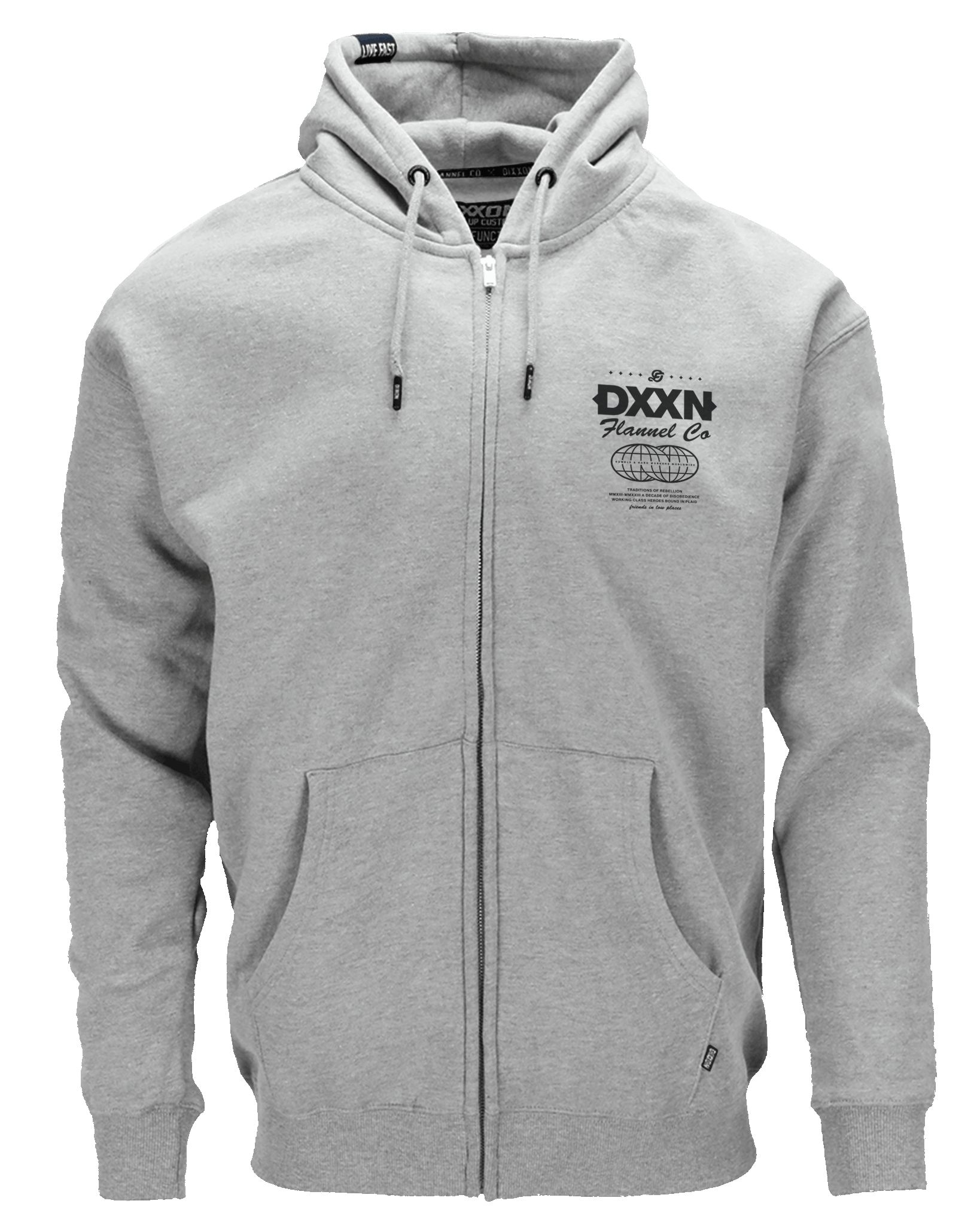 Black Tech Zip Up - Heathered Gray sold by Dixxon product image thumbnail 3
