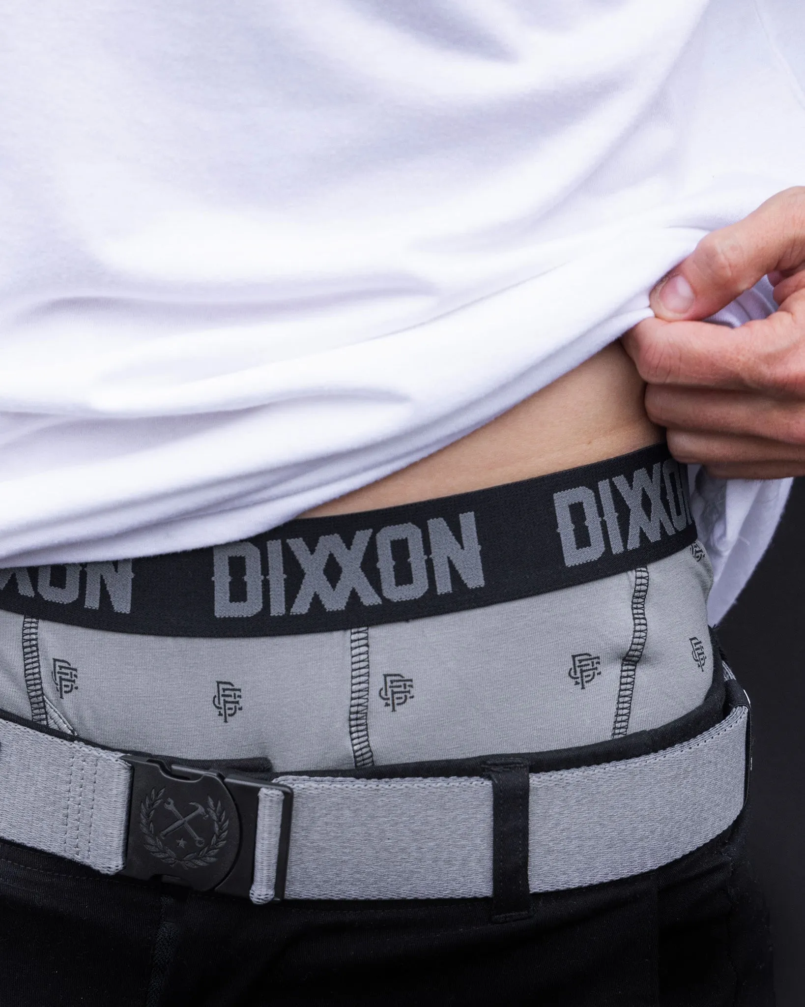 Insignia Cotton Stretch 2pk Boxer Briefs - Gray & Black sold by Dixxon product image thumbnail 2