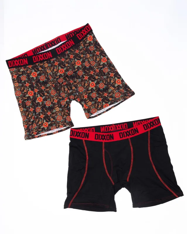 Stay Gold Cotton Stretch 2pk Boxer Briefs - Black made by Dixxon