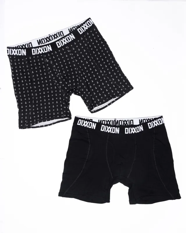 Salty Dog Cotton Stretch 2pk Boxer Briefs - Black made by Dixxon