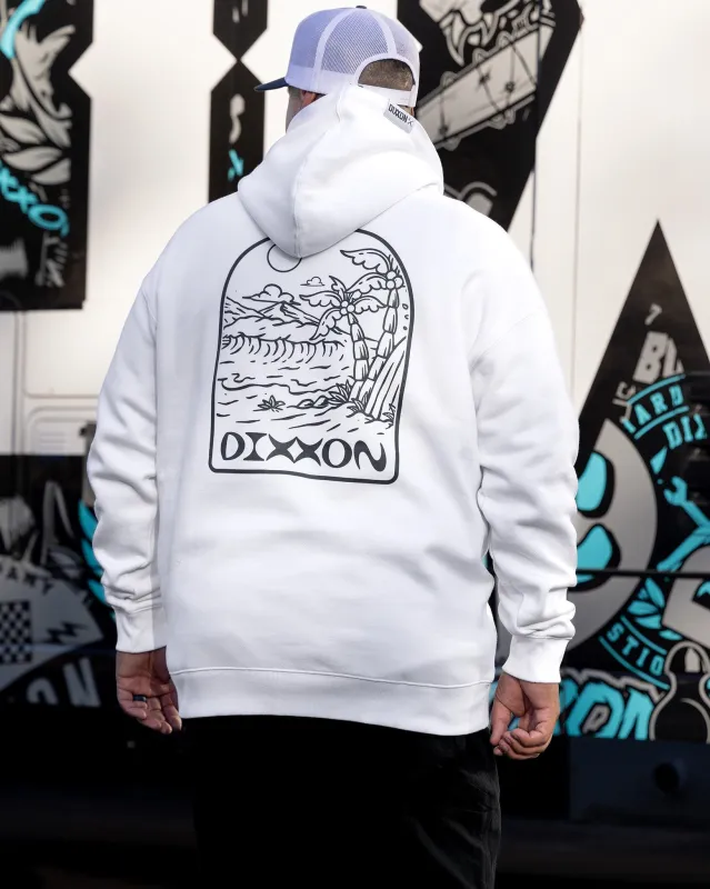 Blue Seaside Pullover Hoodie - White sold by Dixxon