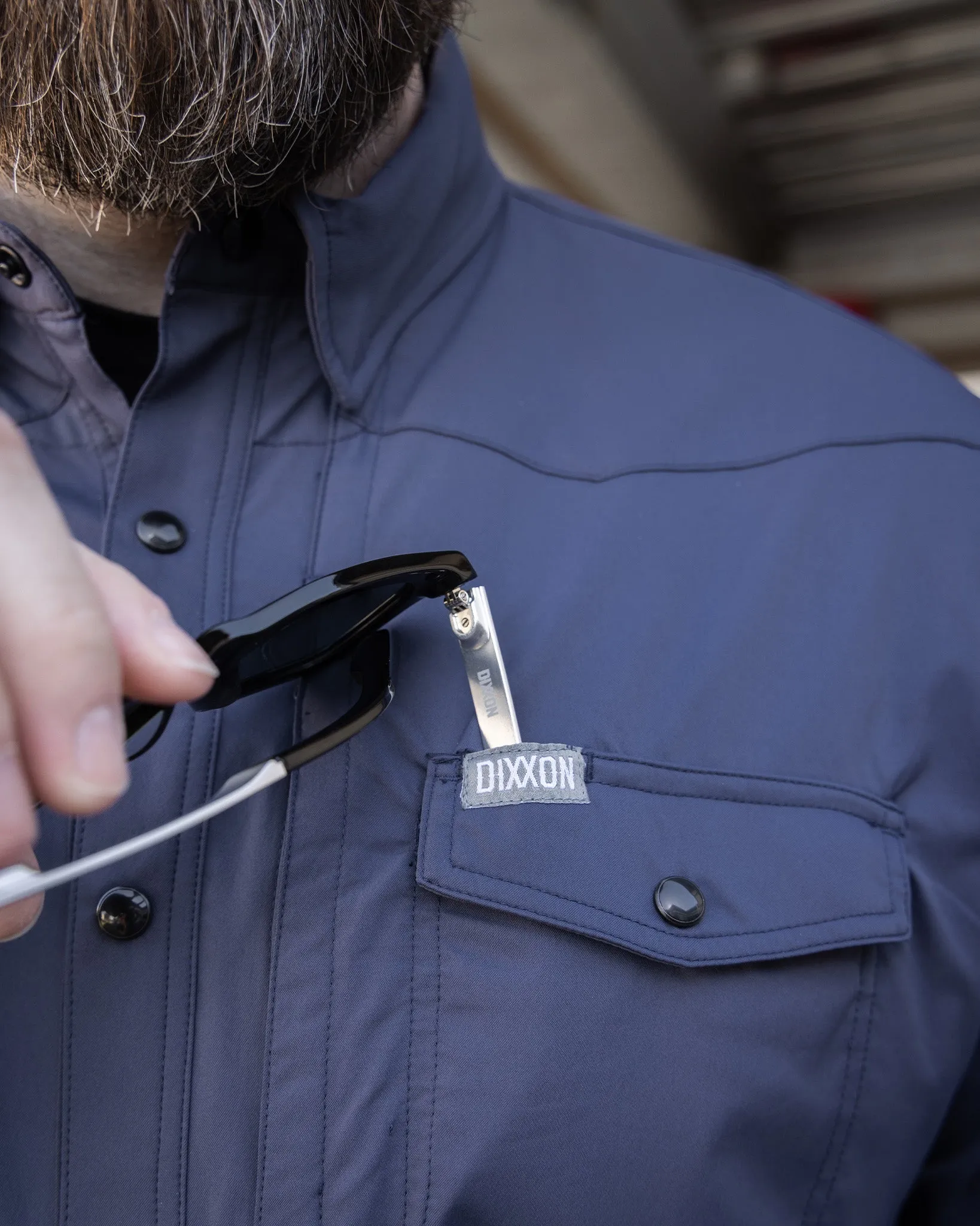 Outdoorsman Performance Long Sleeve - Navy sold by Dixxon product image thumbnail 3