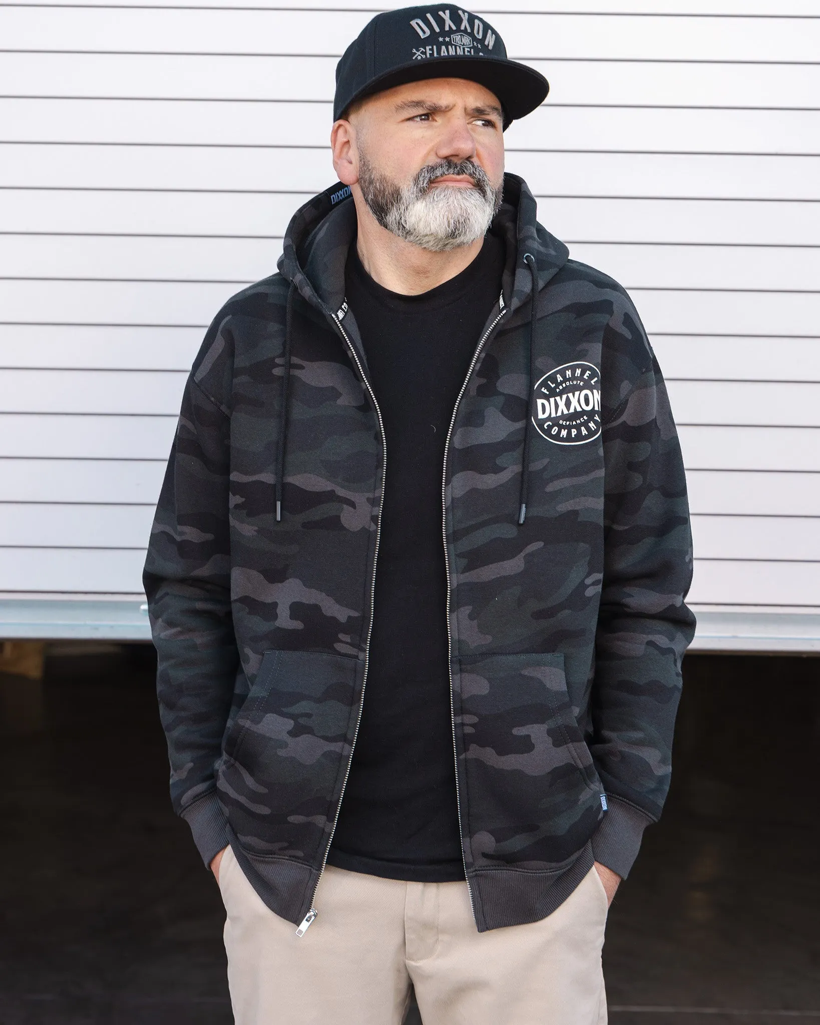 White Chain Driven Zip Up Hoodie - Black Camo sold by Dixxon product image thumbnail 4