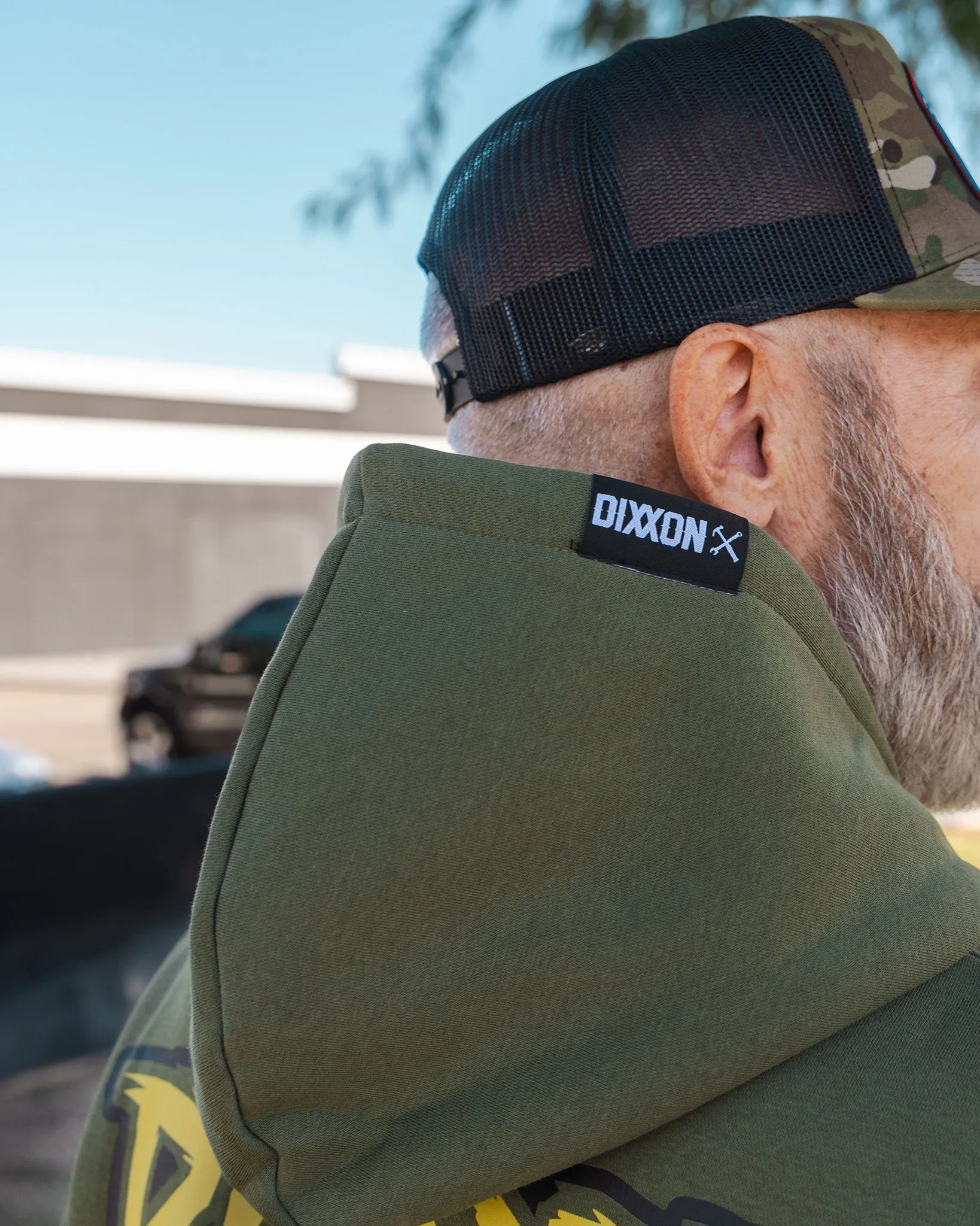 Tan Sketchy Crest Zip Up Hoodie - O.D. Green sold by Dixxon product image thumbnail 4