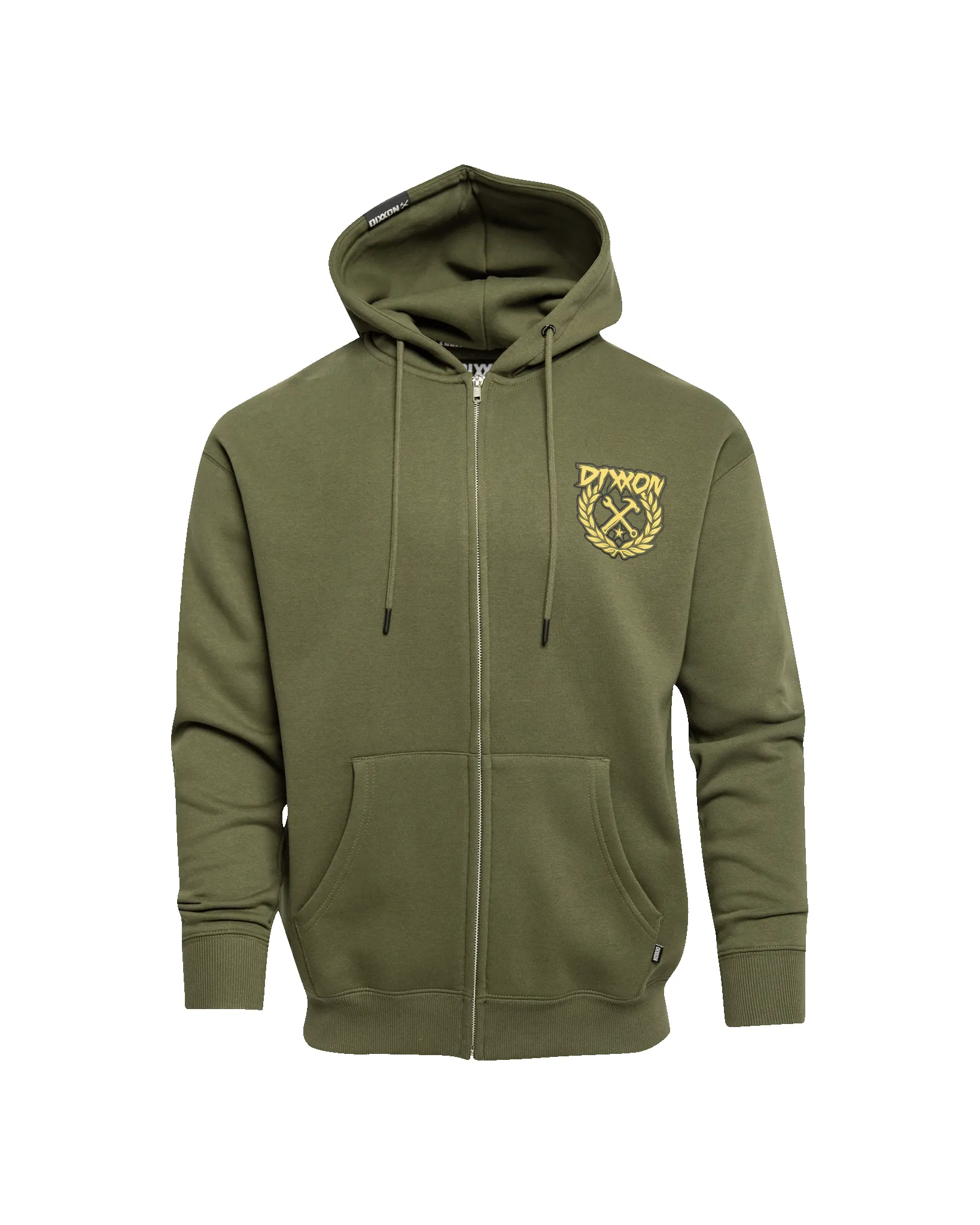 Tan Sketchy Crest Zip Up Hoodie - O.D. Green sold by Dixxon product image thumbnail 3