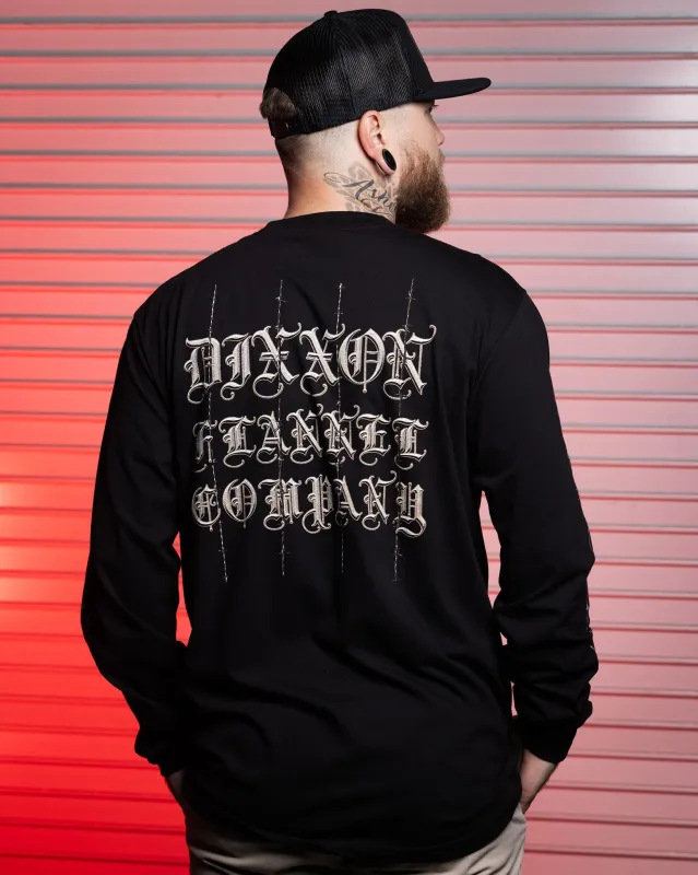 Devil's Rope Long Sleeve T-Shirt  - Black made by Dixxon