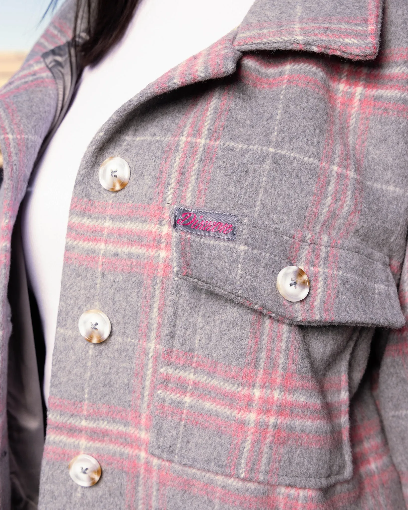 Women's Long Shacket - Gray & Pink sold by Dixxon product image thumbnail 5