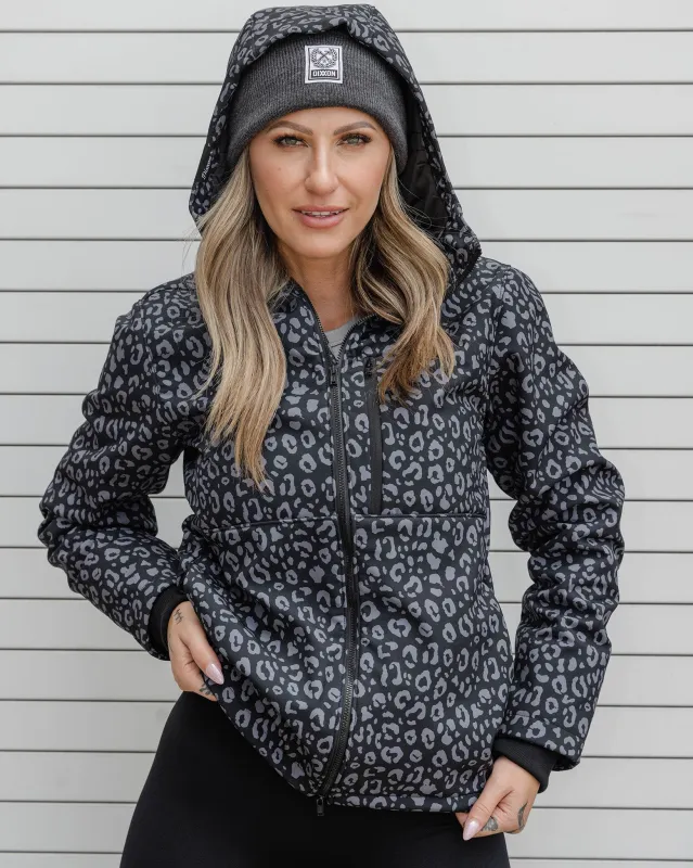 Women’s Anchor Jacket 2.0 - Black Leopard made by Dixxon