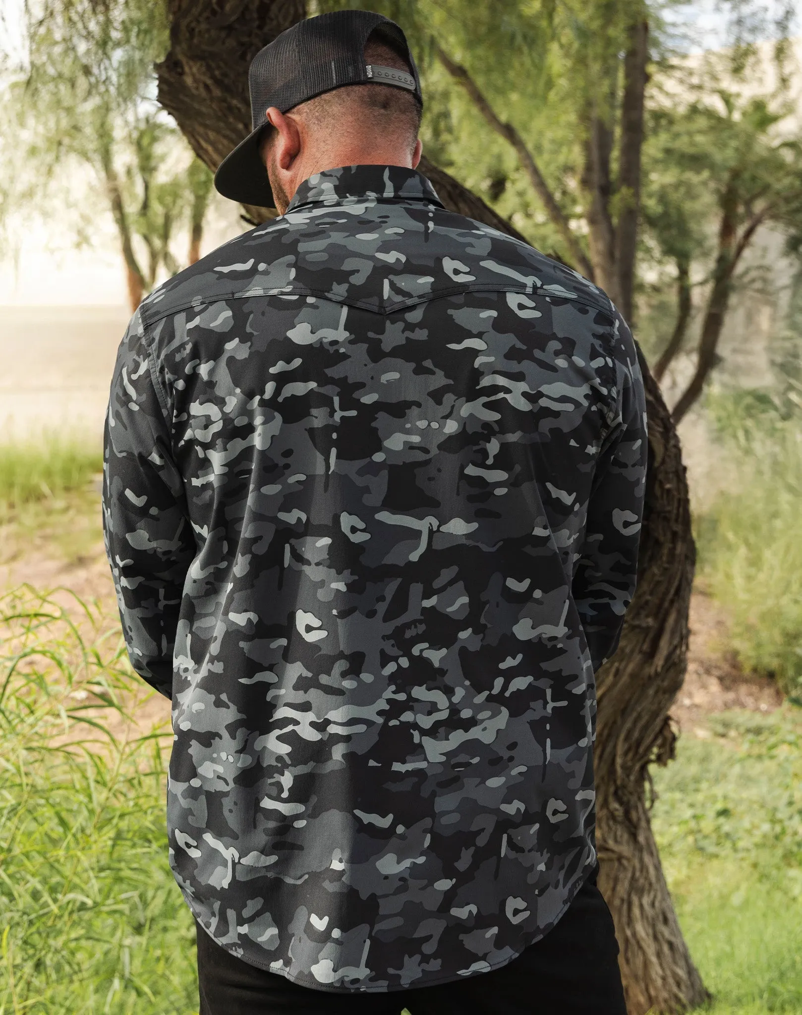 Outdoorsman Performance Long Sleeve - Black Camo sold by Dixxon product image thumbnail 3