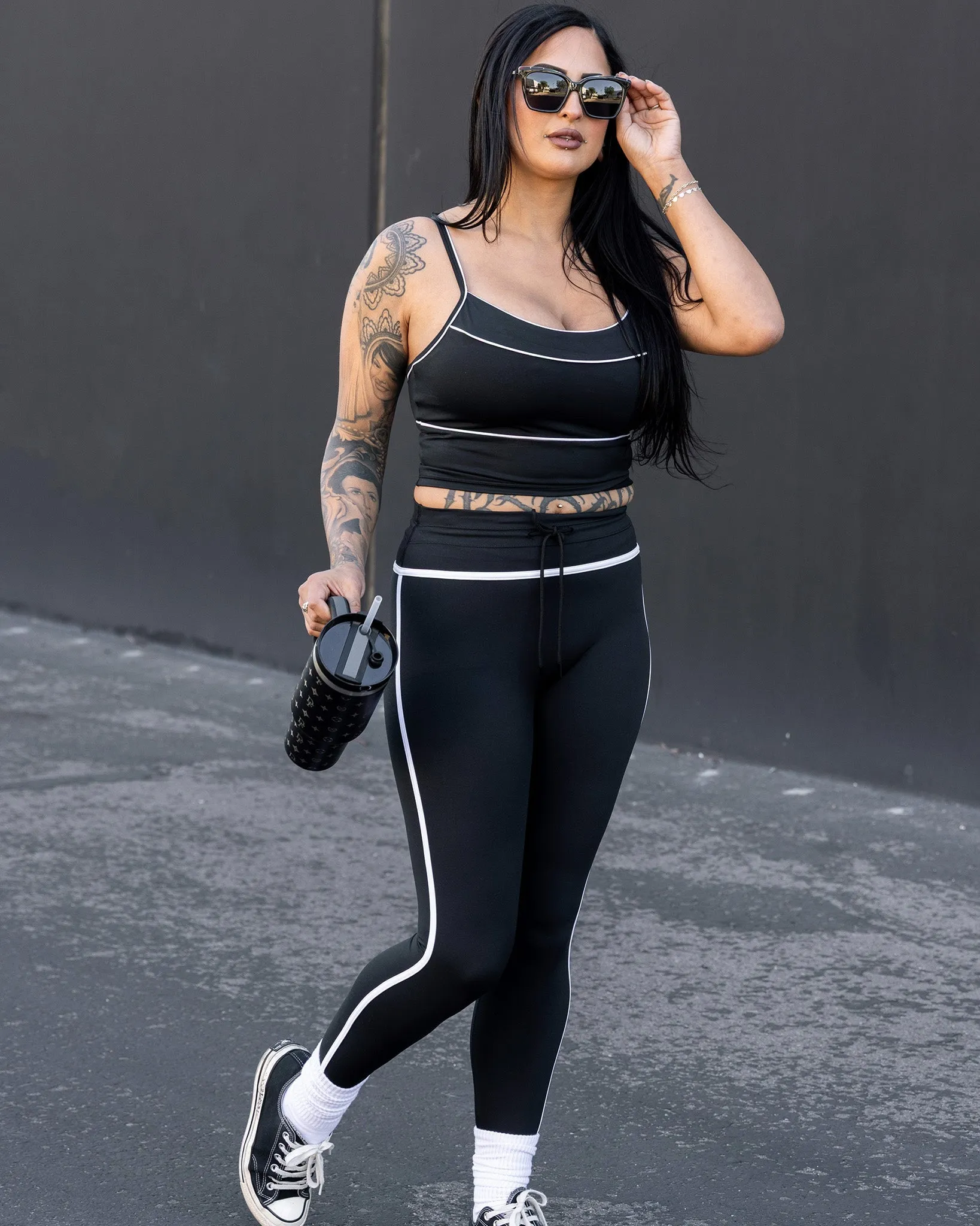 Women's Weekender Crop Top - Black & White sold by Dixxon product image thumbnail 4