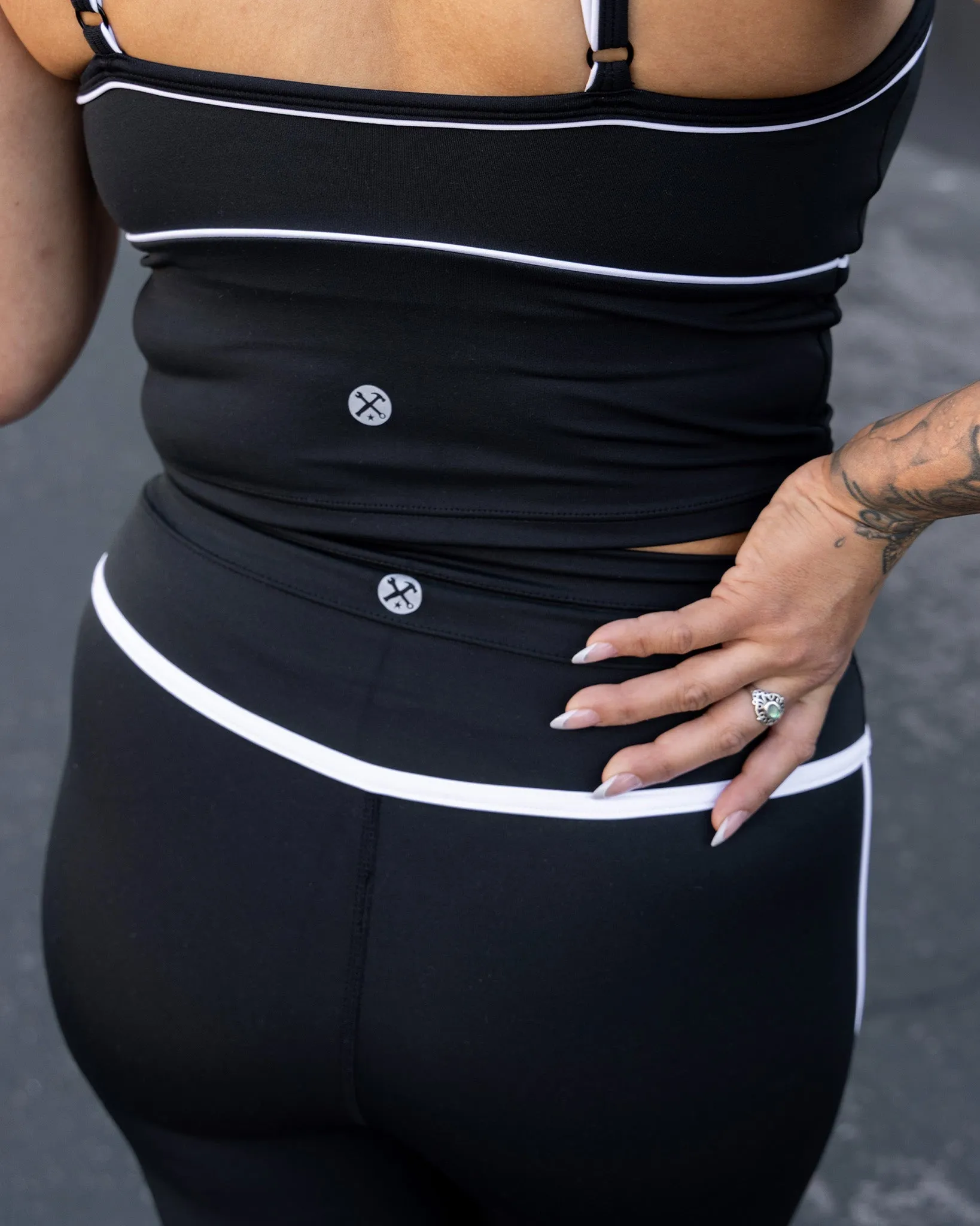 Women's Weekender Crop Top - Black & White sold by Dixxon product image thumbnail 2