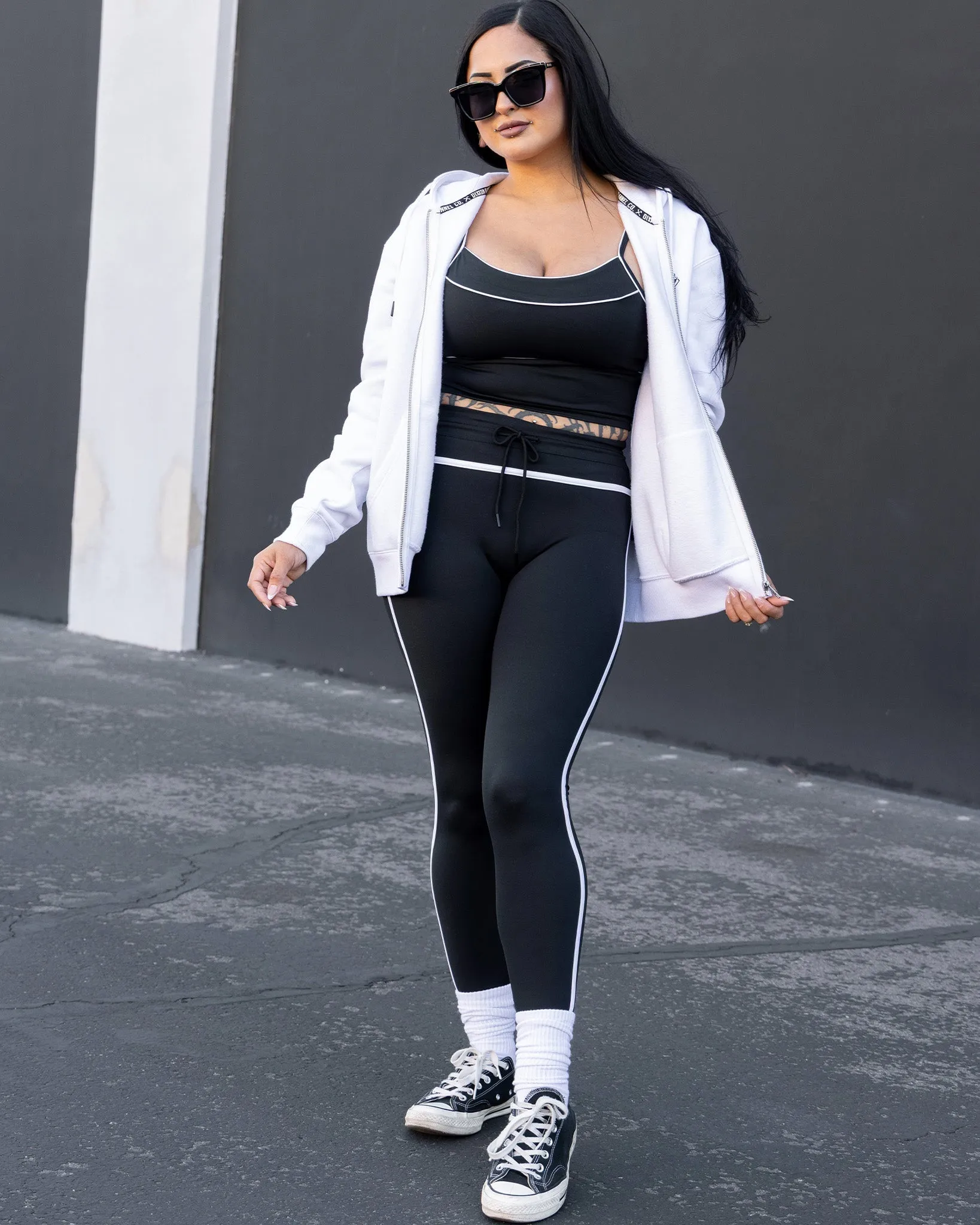 Women's Weekender Crop Top - Black & White sold by Dixxon product image thumbnail 5