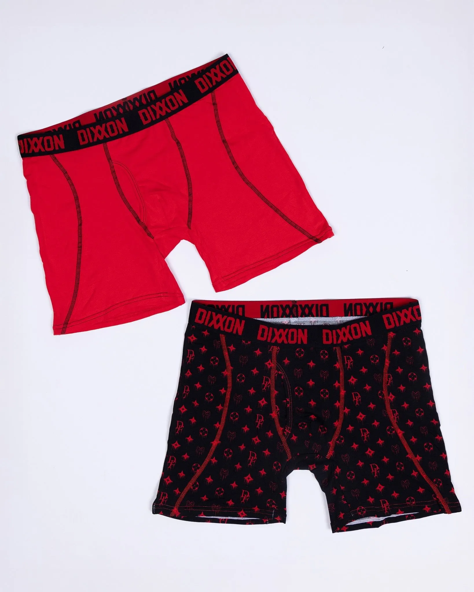 Drip Bougie Cotton Stretch 2pk Boxer Briefs - Red & Black sold by Dixxon