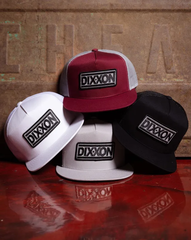 New Wave Flat Bill Trucker Snapback - White & Black made by Dixxon
