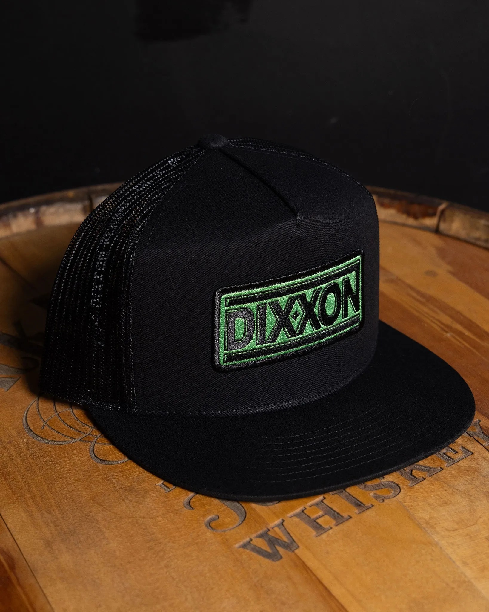 New Wave Flat Bill Trucker Snapback - Black & Green sold by Dixxon product image thumbnail 2