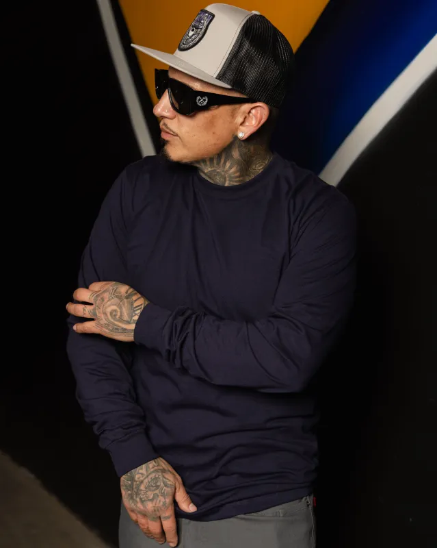 The Perfect Long Sleeve Tee - Navy Blue made by Dixxon