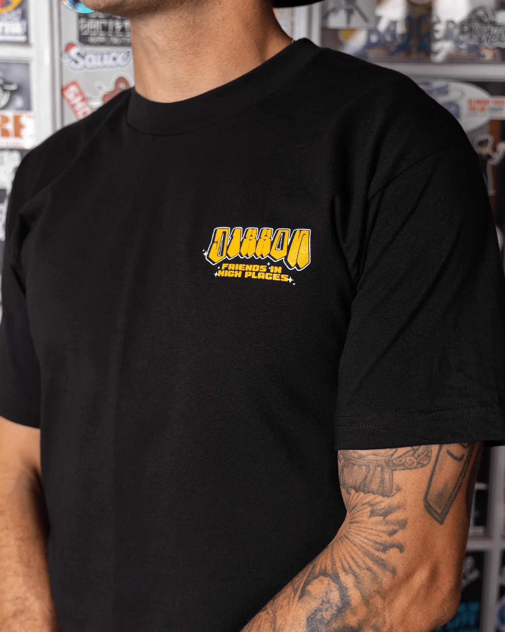 Friends In High Places T-Shirt - Black sold by Dixxon product image thumbnail 4