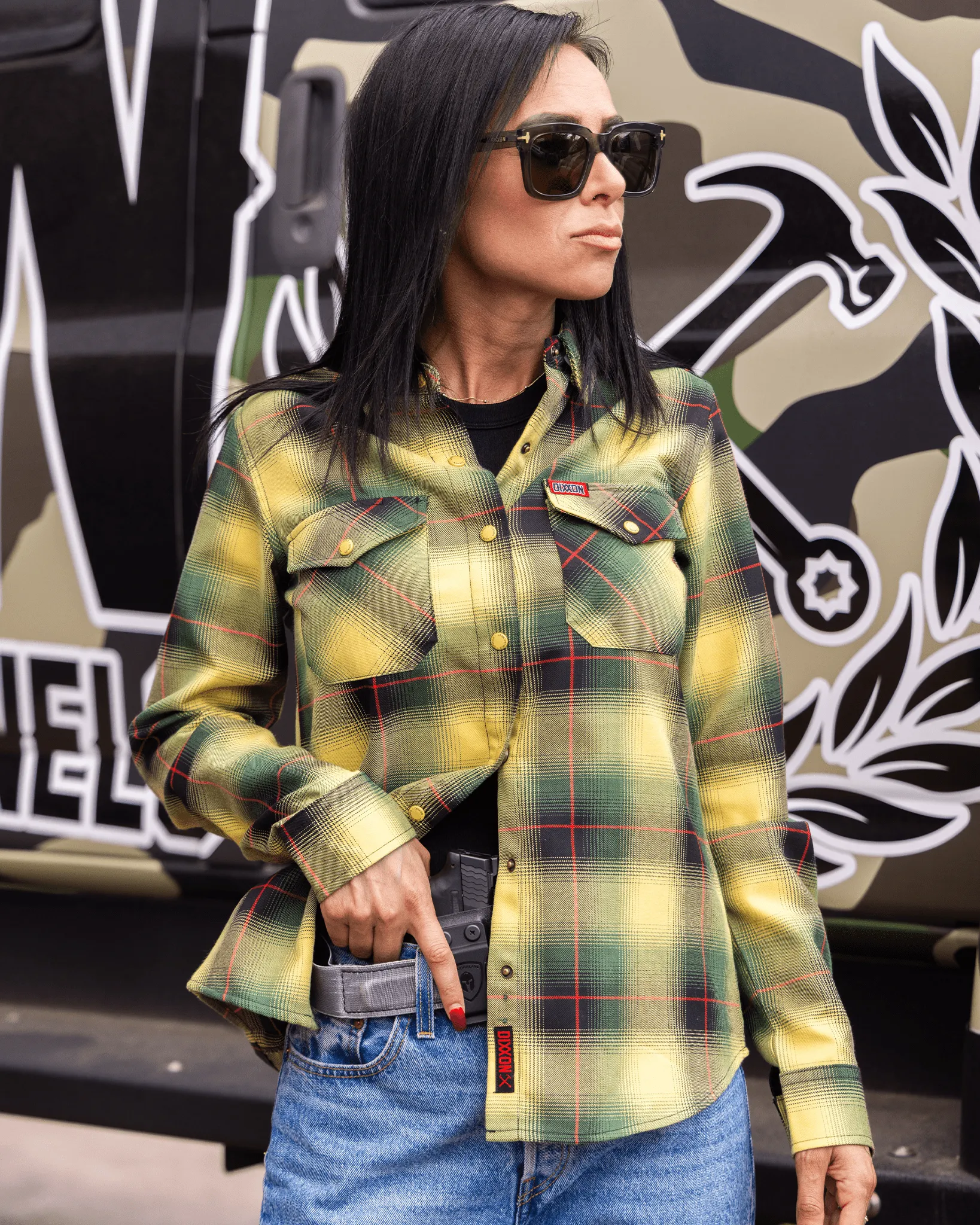 Women's The Concealment Flannel sold by Dixxon