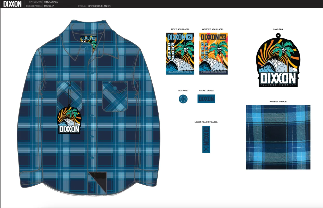 Wholesale Exclusive PRE-BOOK: Women's Breakers Flannel made by Dixxon