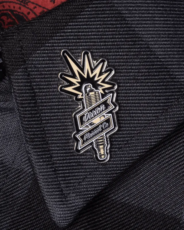 Spark Plug Enamel Pin made by Dixxon