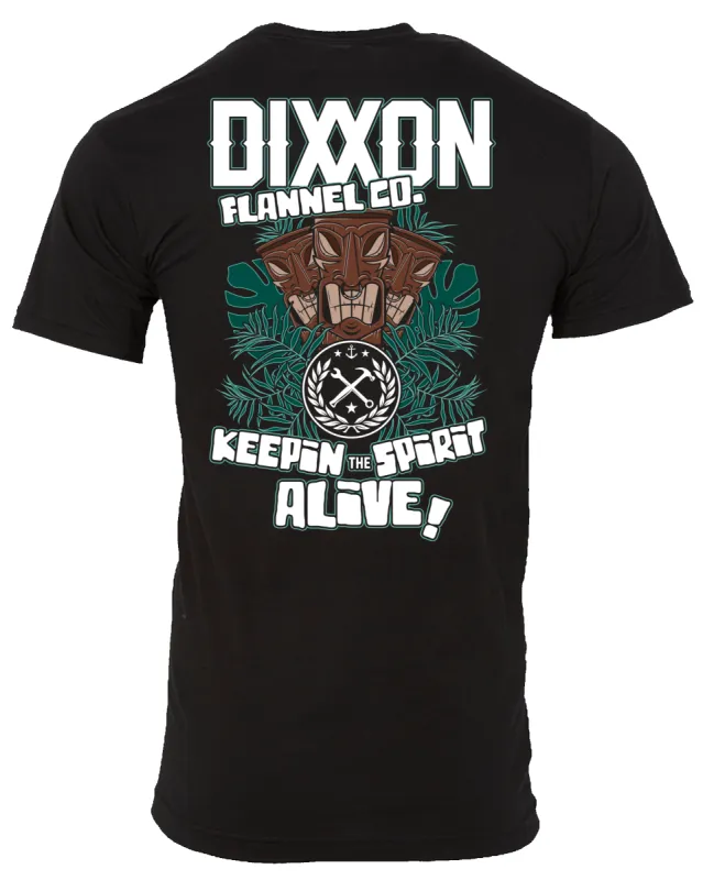 Keepin' the Tiki Spirit Alive T-Shirt - Black sold by Dixxon