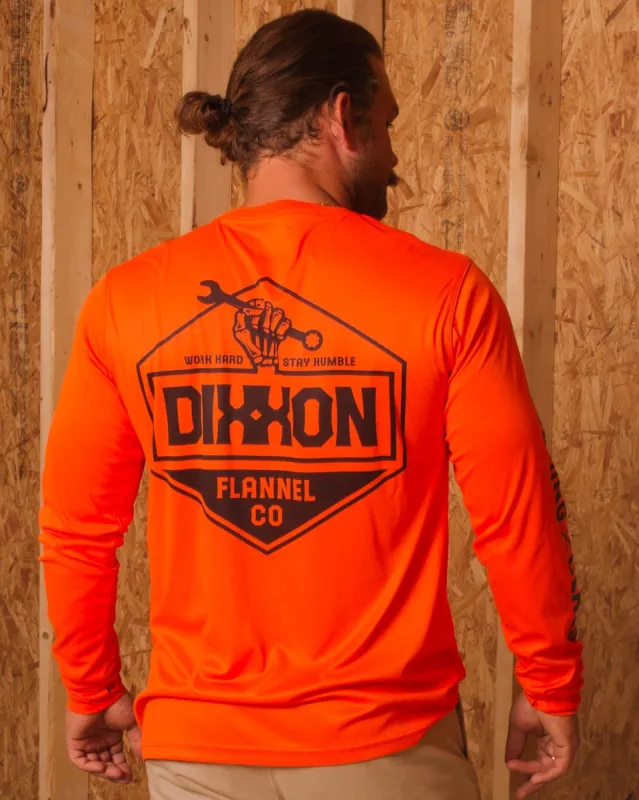 Working Class UV Long Sleeve T-Shirt - Orange sold by Dixxon