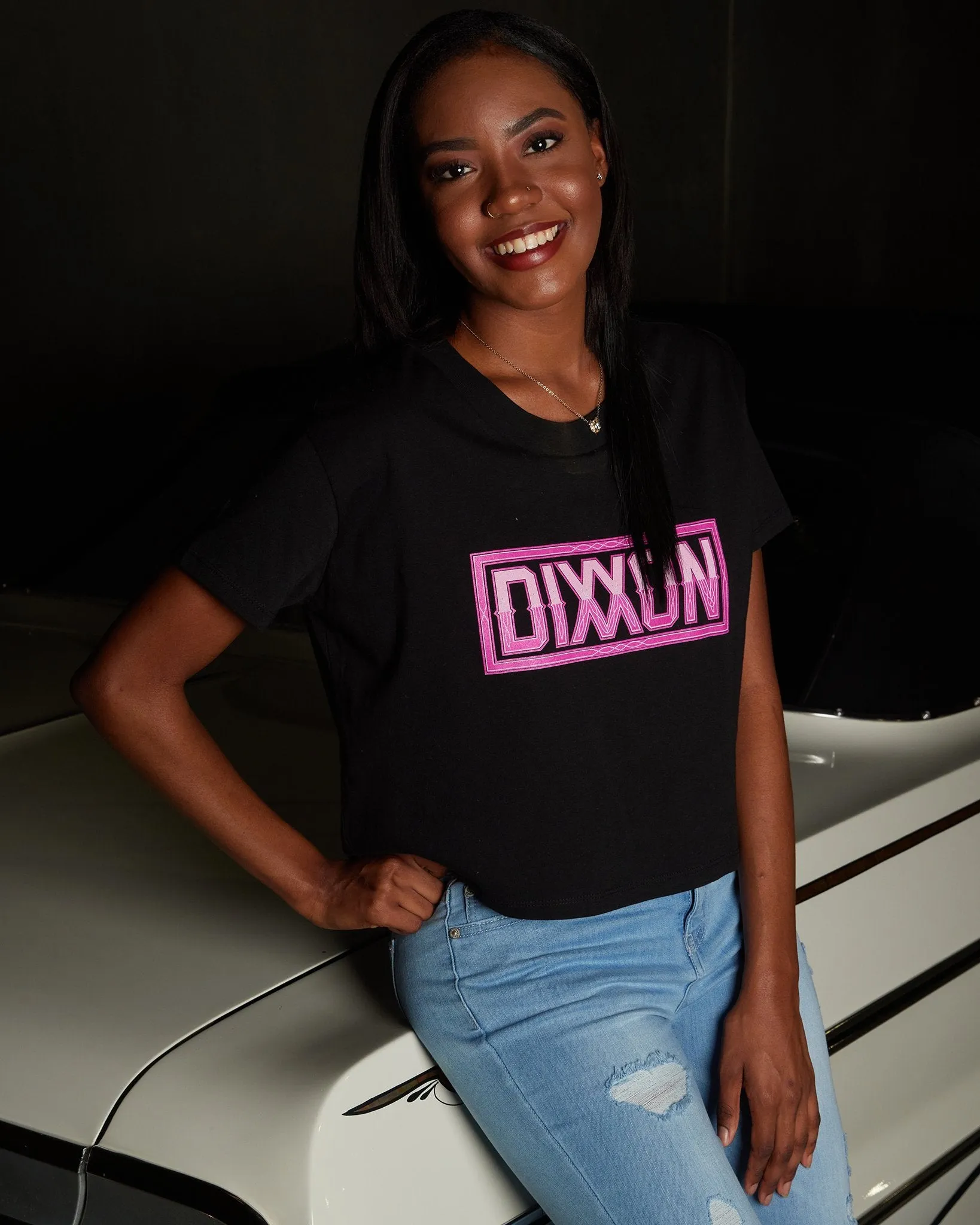 Women's Pinstripe Crop Top - Pink sold by Dixxon product image thumbnail 4