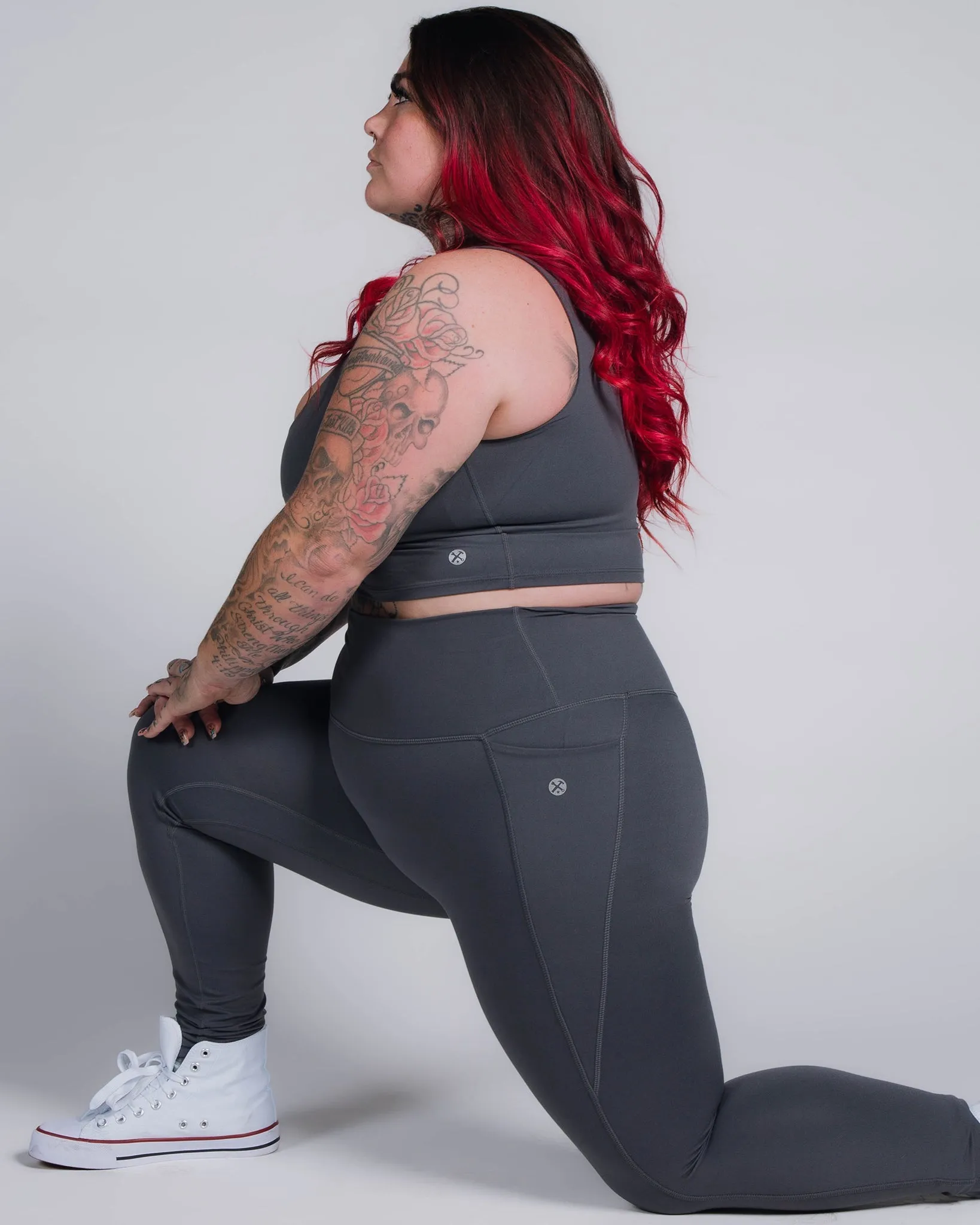 Women's Classic Leggings - Charcoal Gray sold by Dixxon