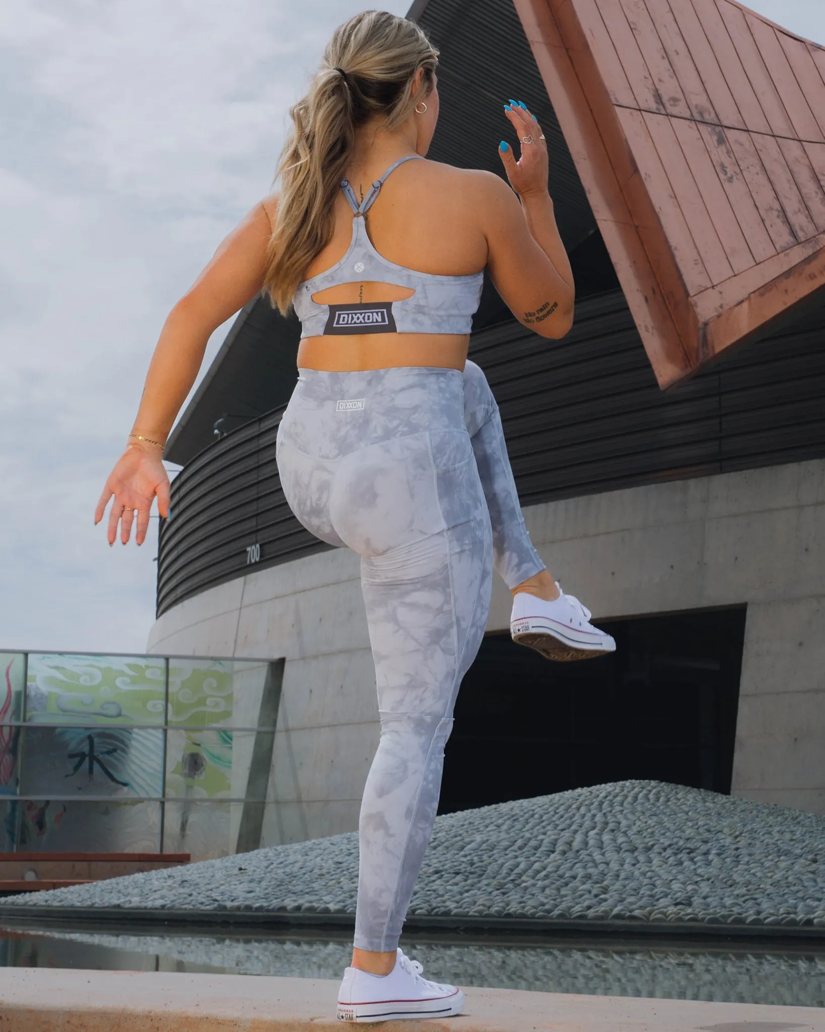 Women's Athletic Tie Dye Leggings - Gray sold by Dixxon product image thumbnail 2