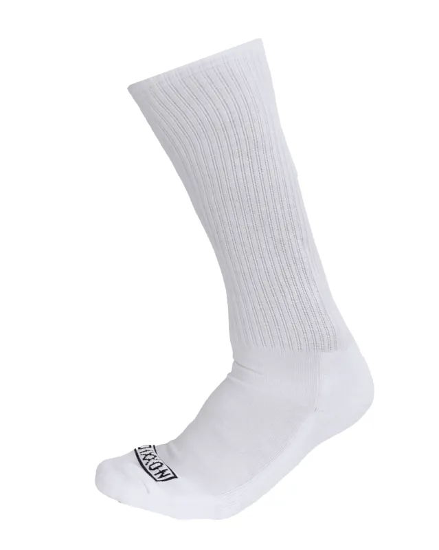 6pk Premium Crew Socks - White sold by Dixxon