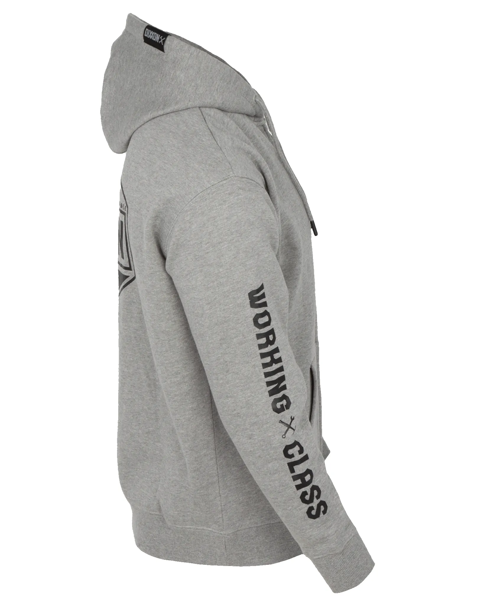 Working Class Fist Zip Up Hoodie - Gray & Black sold by Dixxon product image thumbnail 4