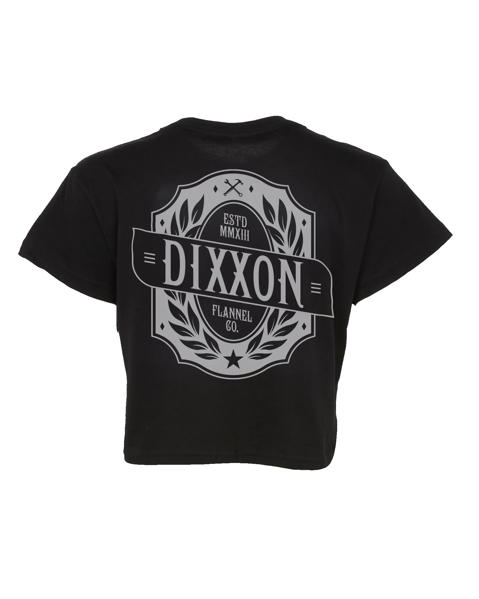 Women's Established Crest Crop Top - Black sold by Dixxon