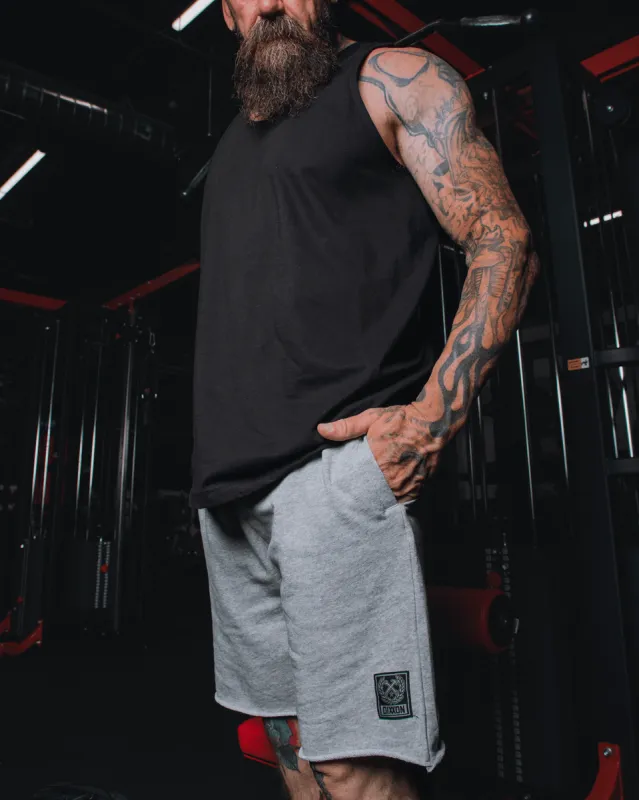 Terry Cut Off Shorts - Heather Gray sold by Dixxon