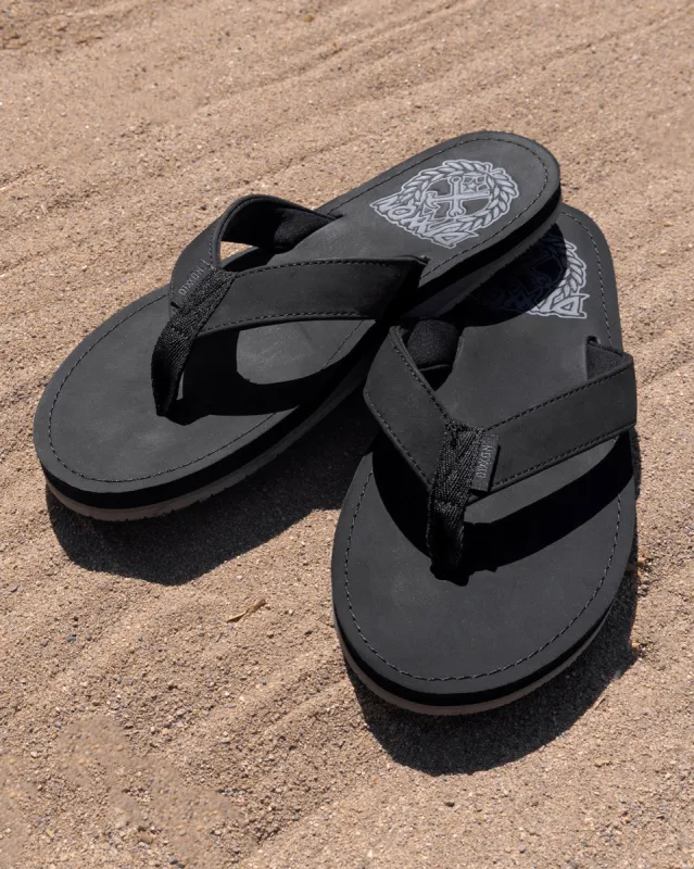 Leather Sandals -  Black & Gray sold by Dixxon
