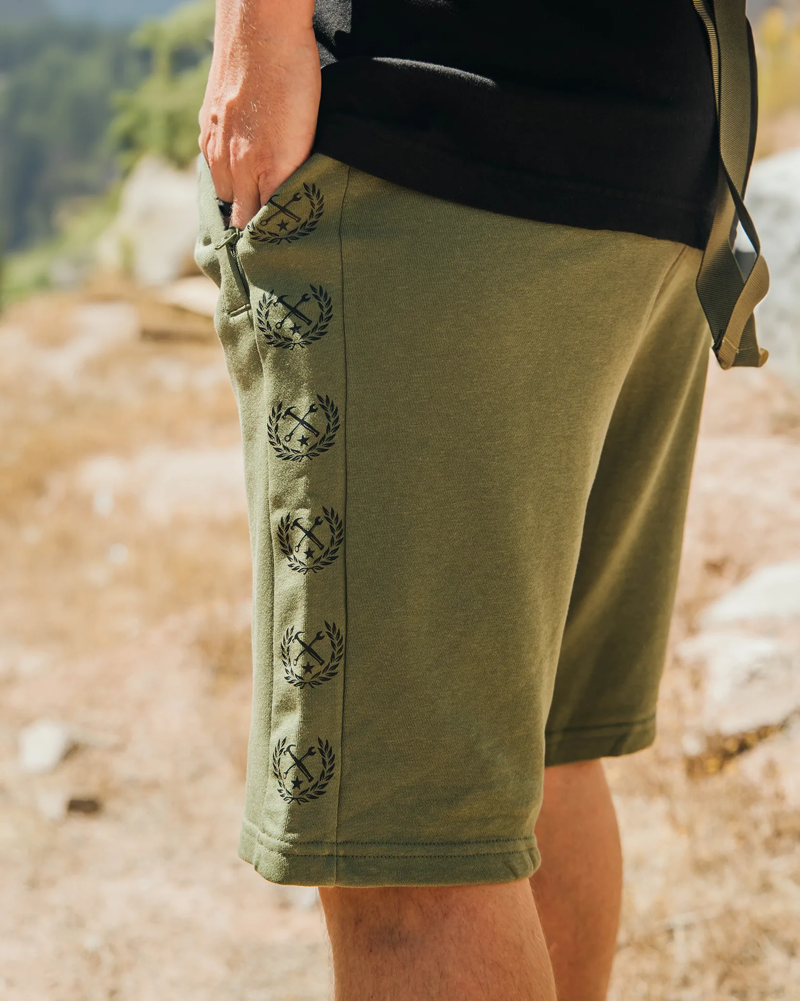 Track Shorts - O.D. Green sold by Dixxon product image thumbnail 2