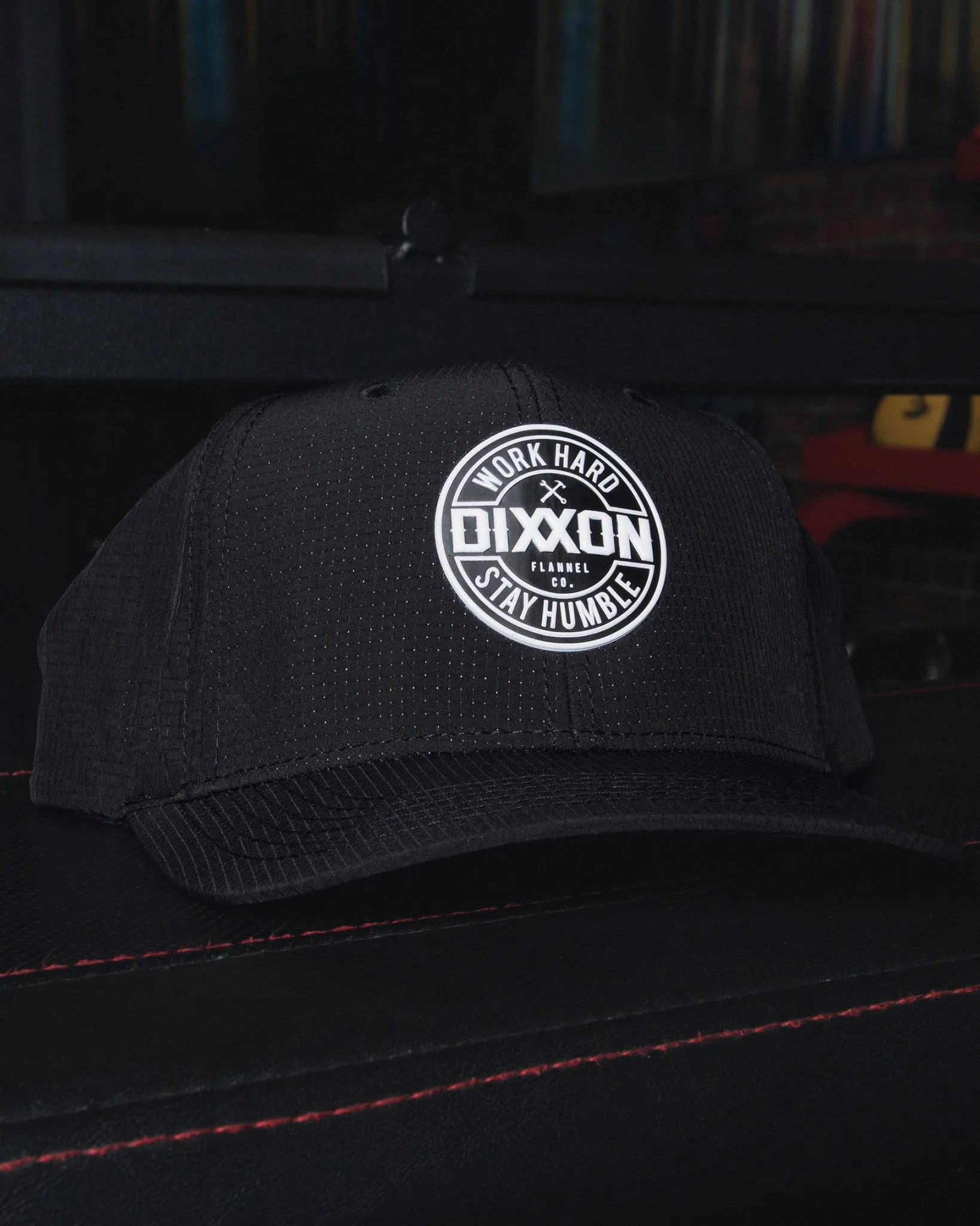 6-Panel Corpo Curved Bill Athletic Hat - Black sold by Dixxon