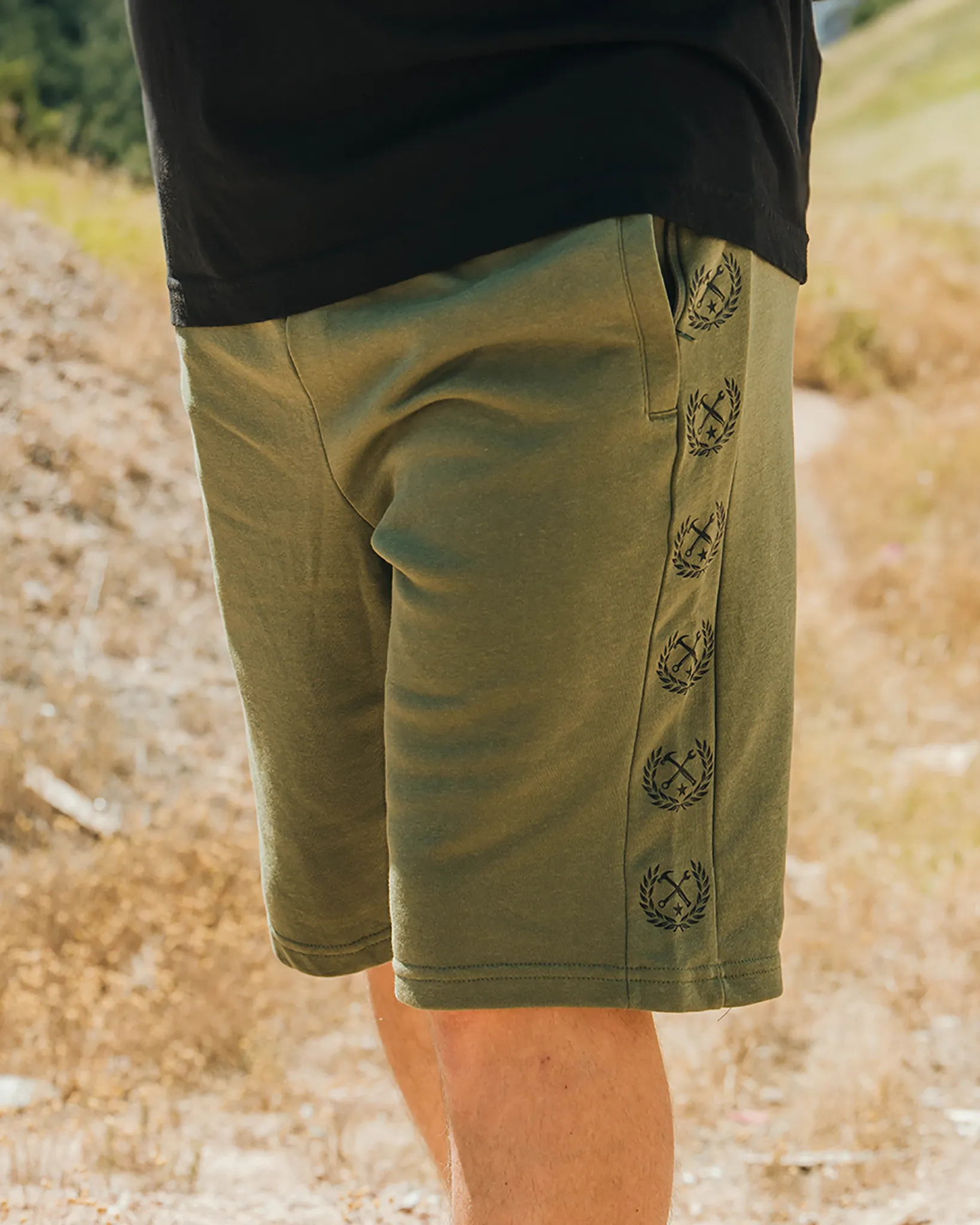 Track Shorts - O.D. Green sold by Dixxon