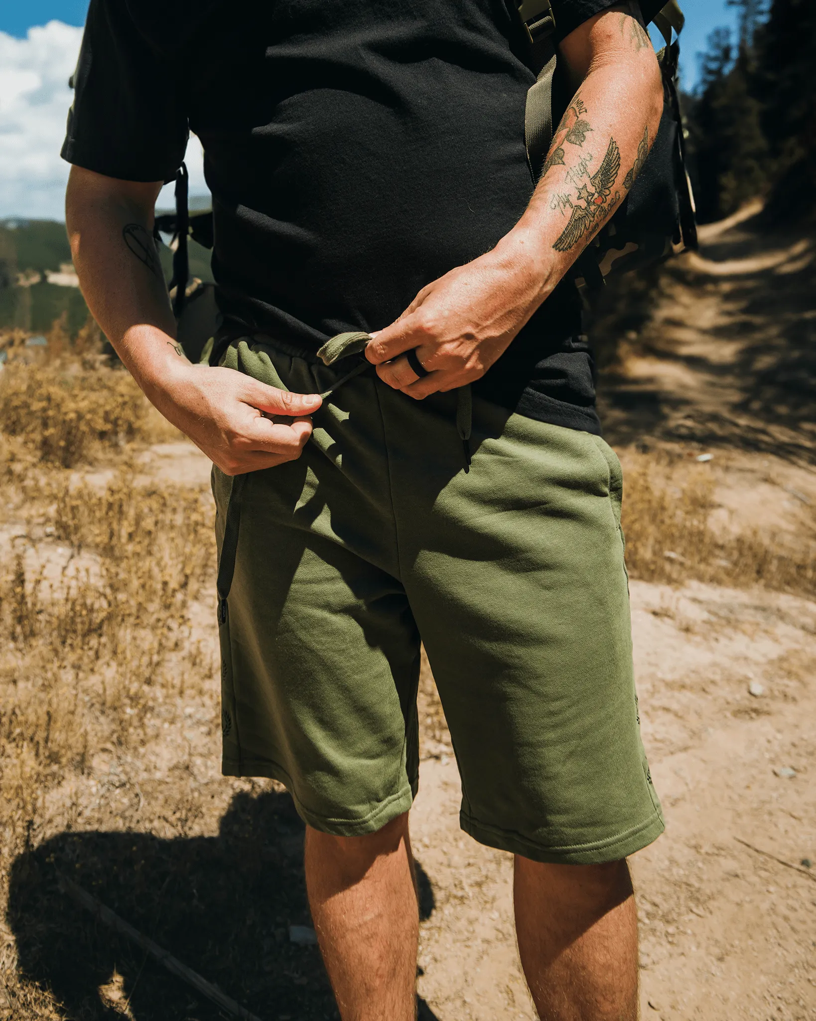 Track Shorts - O.D. Green sold by Dixxon product image thumbnail 3