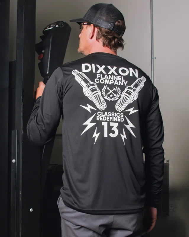 Sparky UV Long Sleeve T-Shirt - Black sold by Dixxon