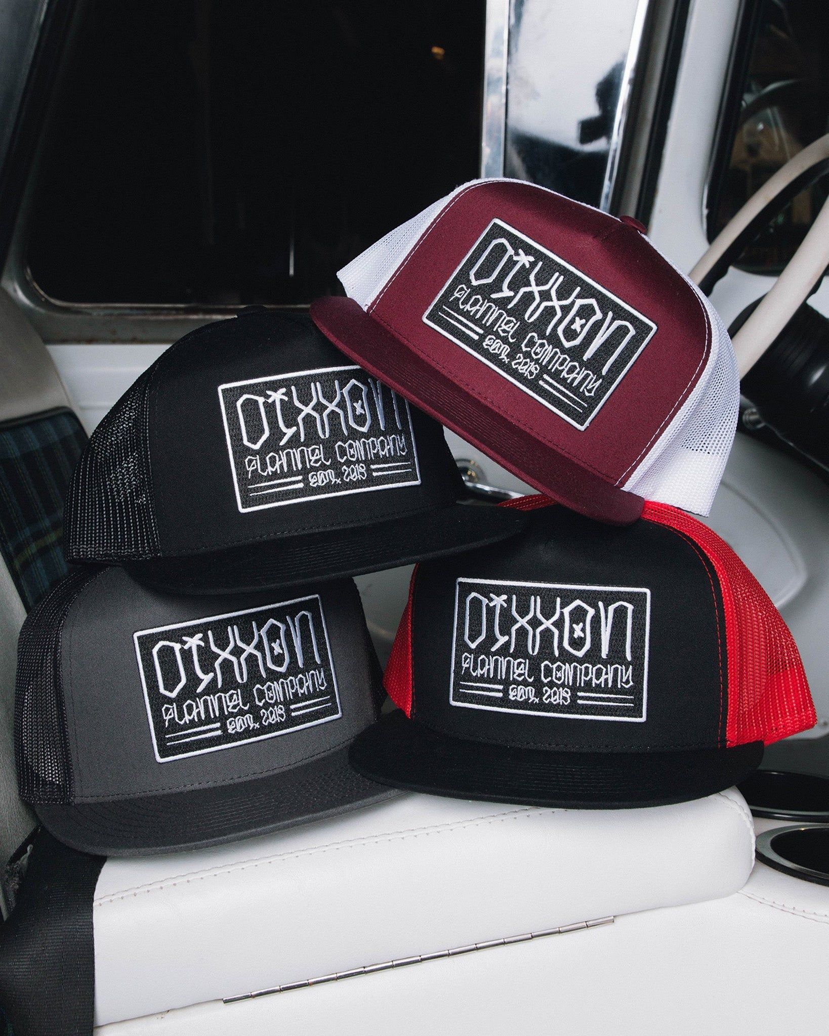 Chela Flat Bill Trucker Snapback - Black & White sold by Dixxon