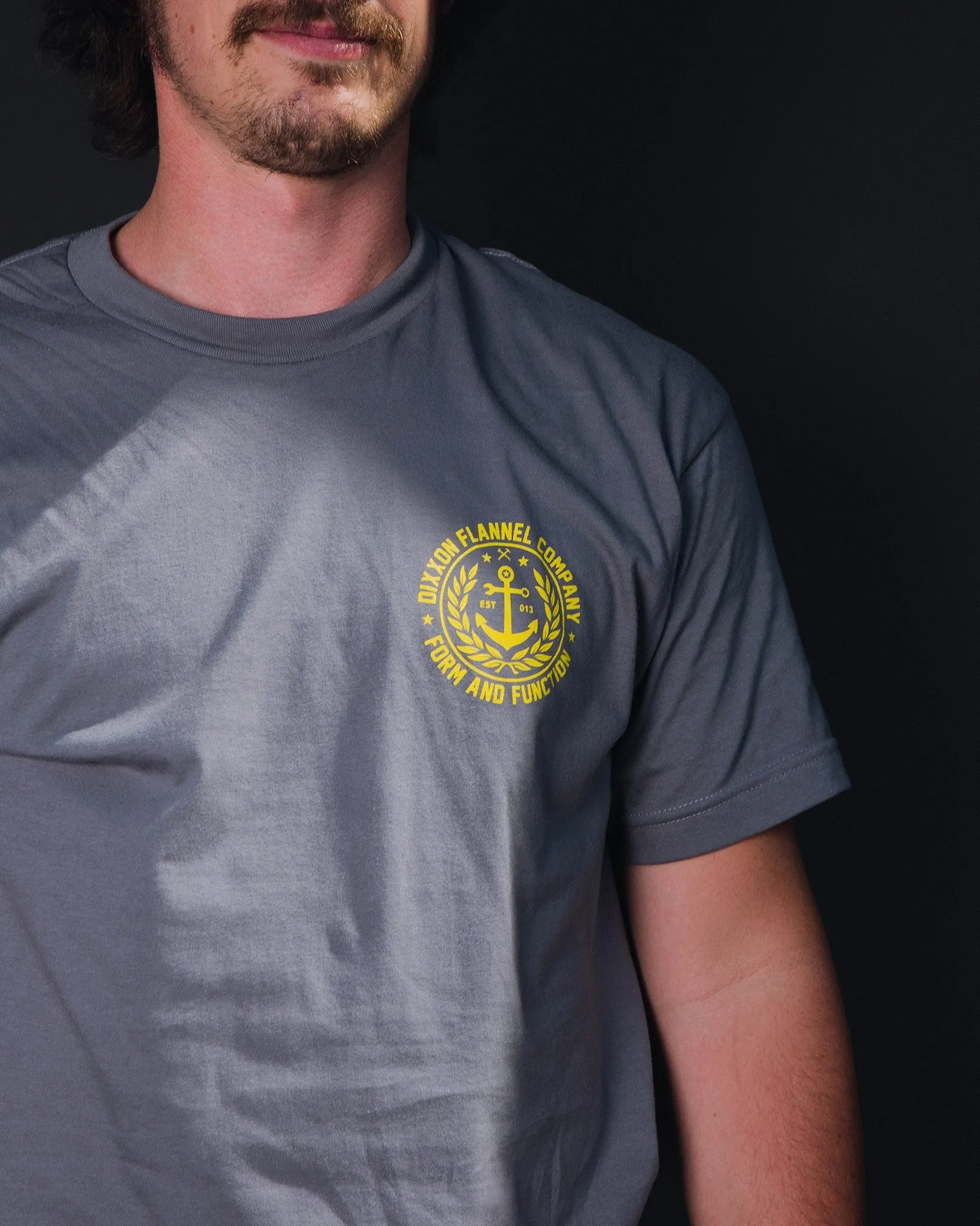 Anchor Crest T-Shirt - Gray & Yellow sold by Dixxon product image thumbnail 4