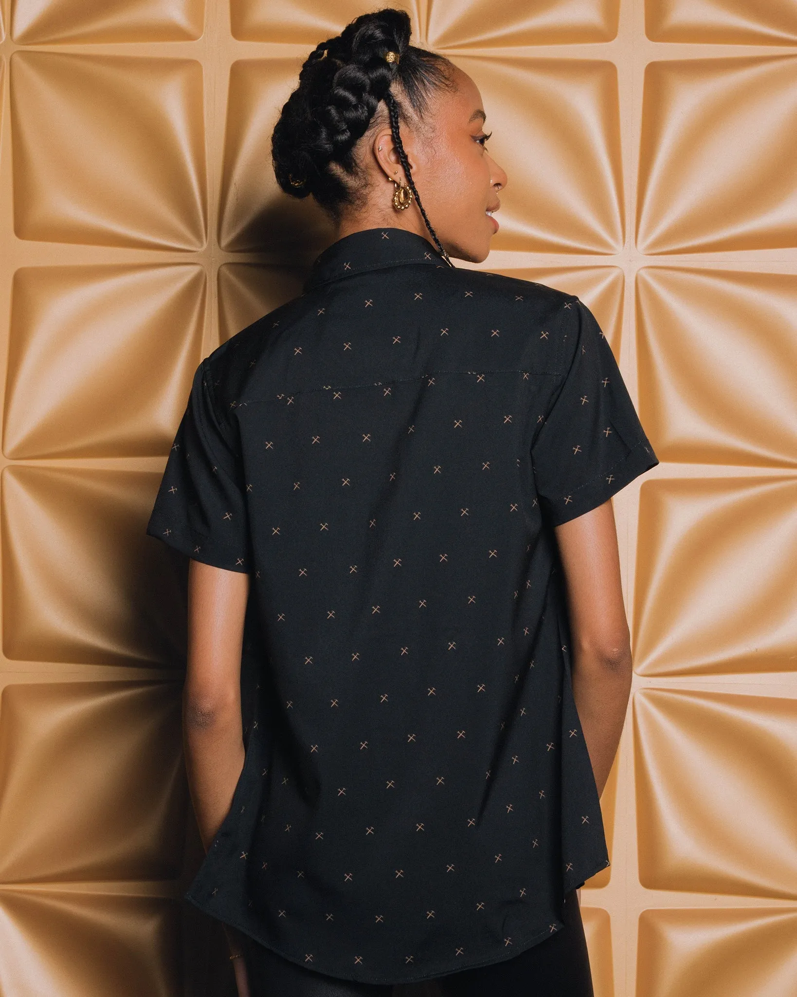 Women's Finney Party Shirt - Black & Gold sold by Dixxon product image thumbnail 3