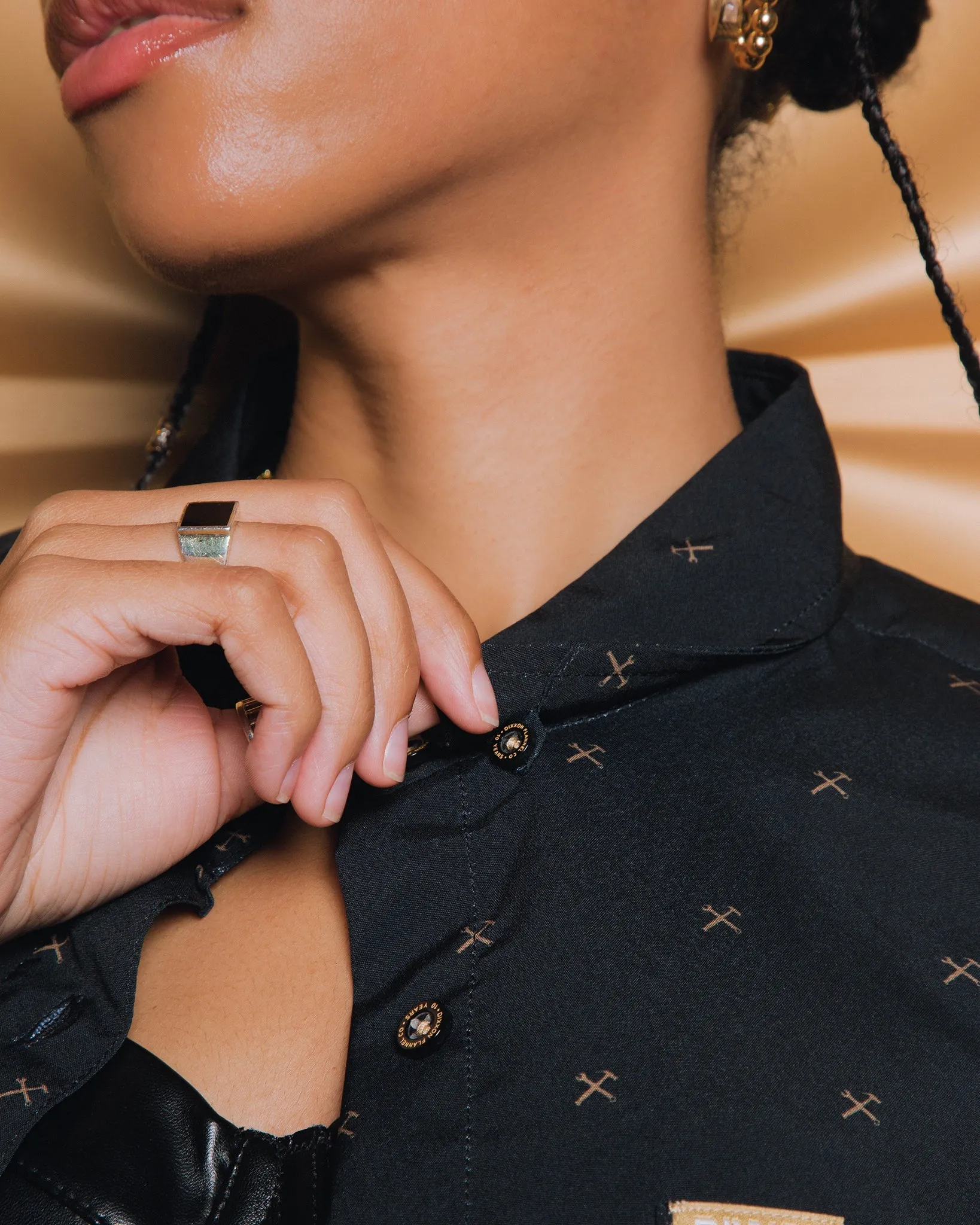 Women's Finney Party Shirt - Black & Gold sold by Dixxon product image thumbnail 4