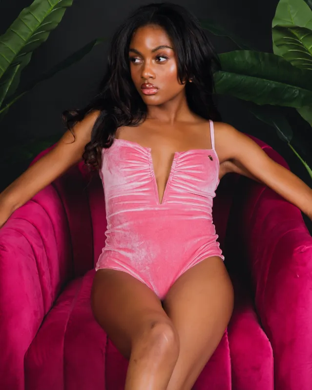 Women's Supreme One Piece Swimsuit - Pink Velvet sold by Dixxon