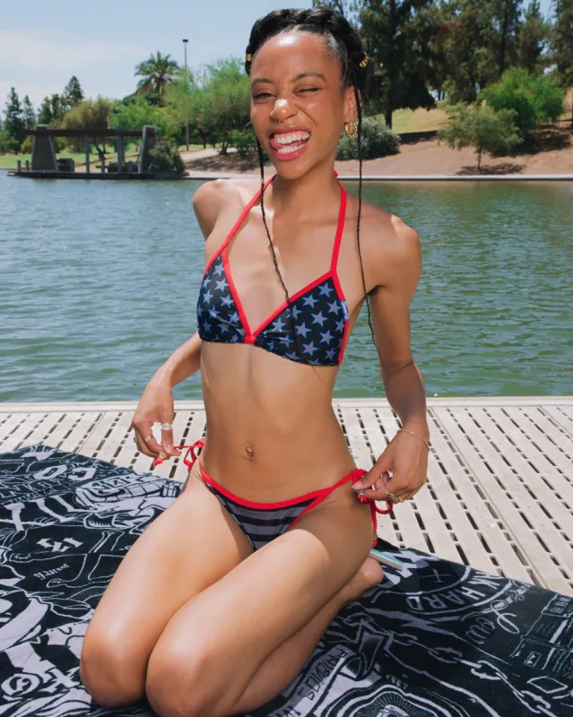 Women's Black Ops String Bikini Top sold by Dixxon