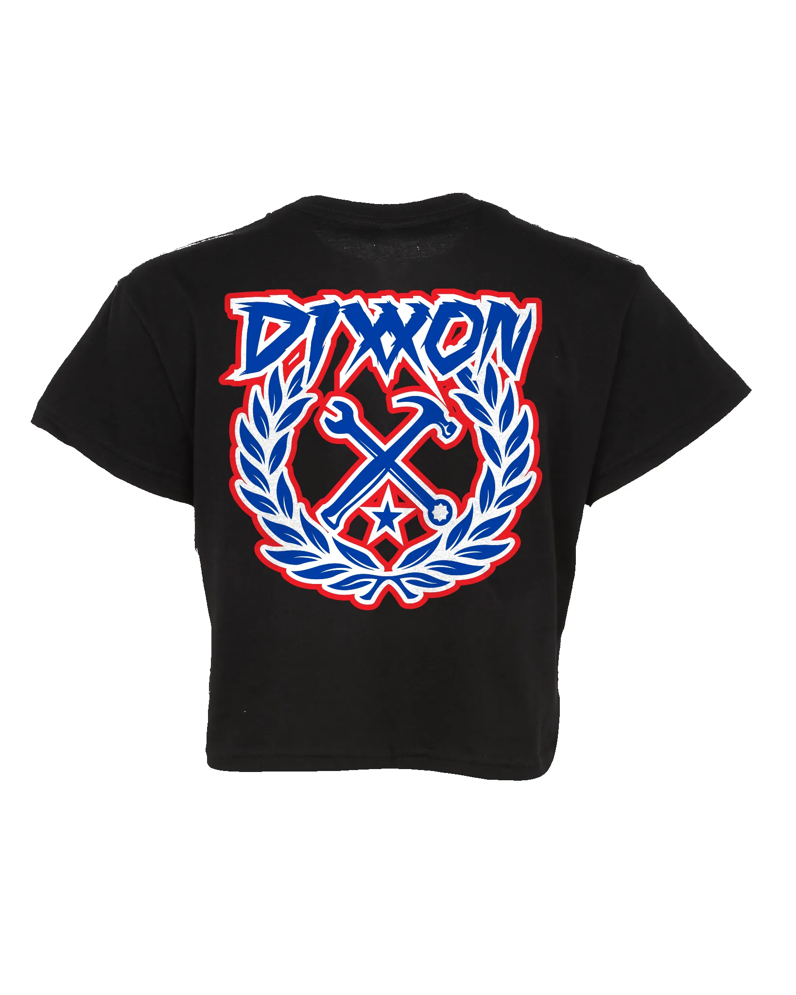 Women's Party Crest Crop Top - Red, White, & Blue sold by Dixxon