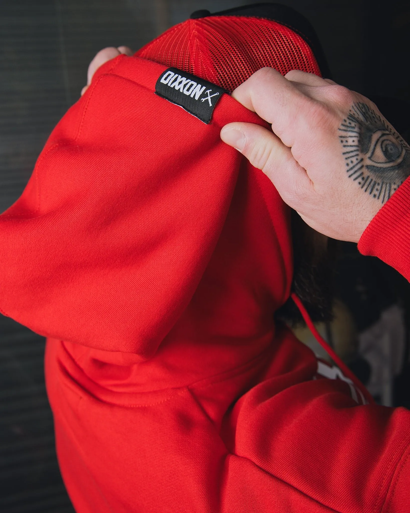 White Bolt Pullover Hoodie - Red sold by Dixxon product image thumbnail 4