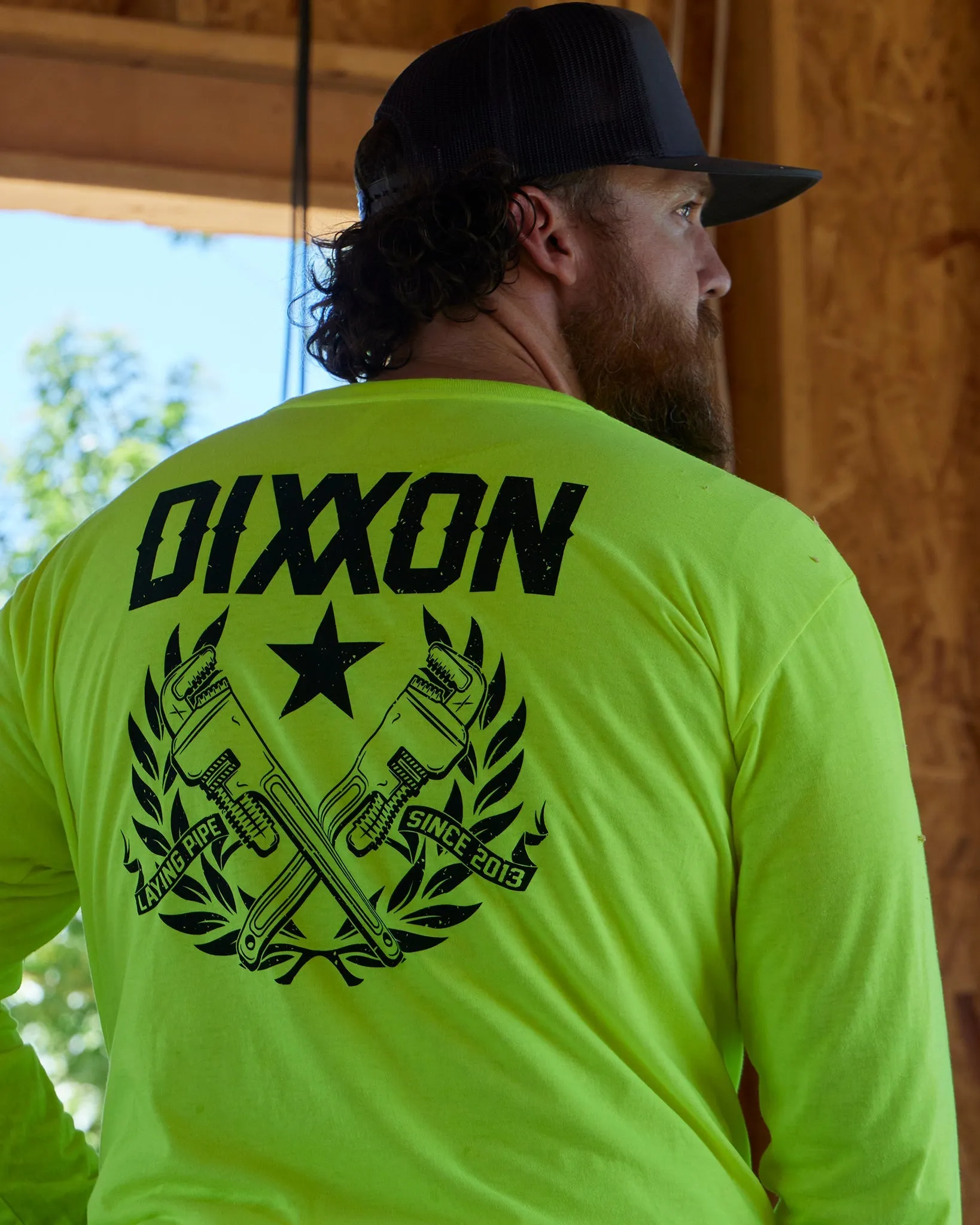 Pipe Layer Hi Vis Long Sleeve T-Shirt - Yellow sold by Dixxon